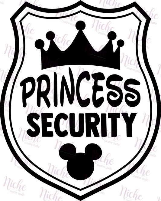 -DIS373 Princess Security Decal