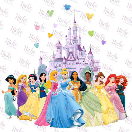 - DIS384 Princesses with Castle Decal