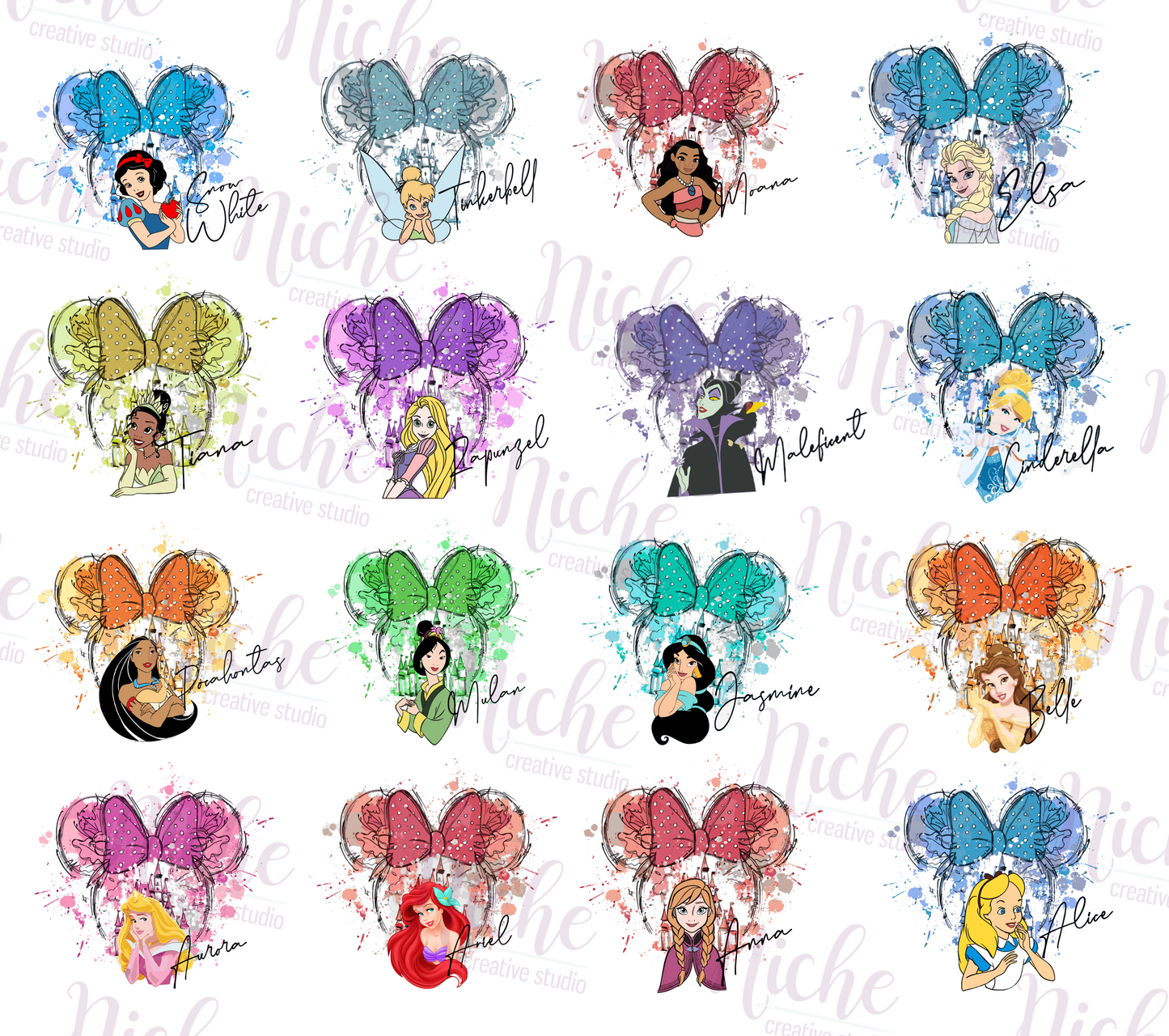 -DIS8226 Mouse Ears Princess Decal