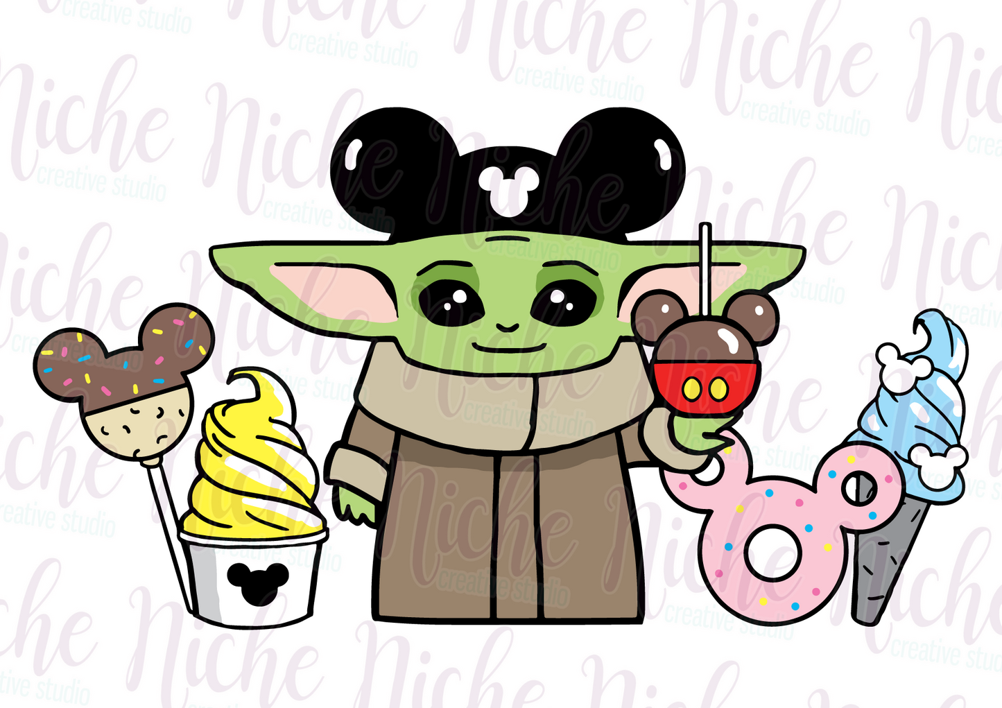 -DIS8623 Baby Green Guy Decal