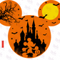 -DIS872 Castle Halloween Mouse Decal