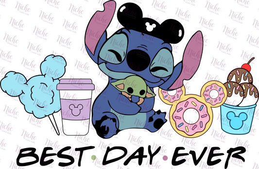 -DIS891 Stitch Best Day Ever Decal