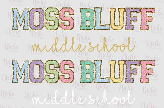 -DOO1820 Moss Bluff Middle Chenille Decal
