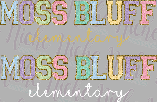 -DOO1827 Moss Bluff Elementary Chenille Decal