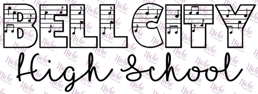 - DOO429 Music Bell City HS Decal