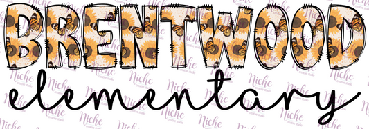 - DOO432 Sunflower and Butterfly Brentwood Decal