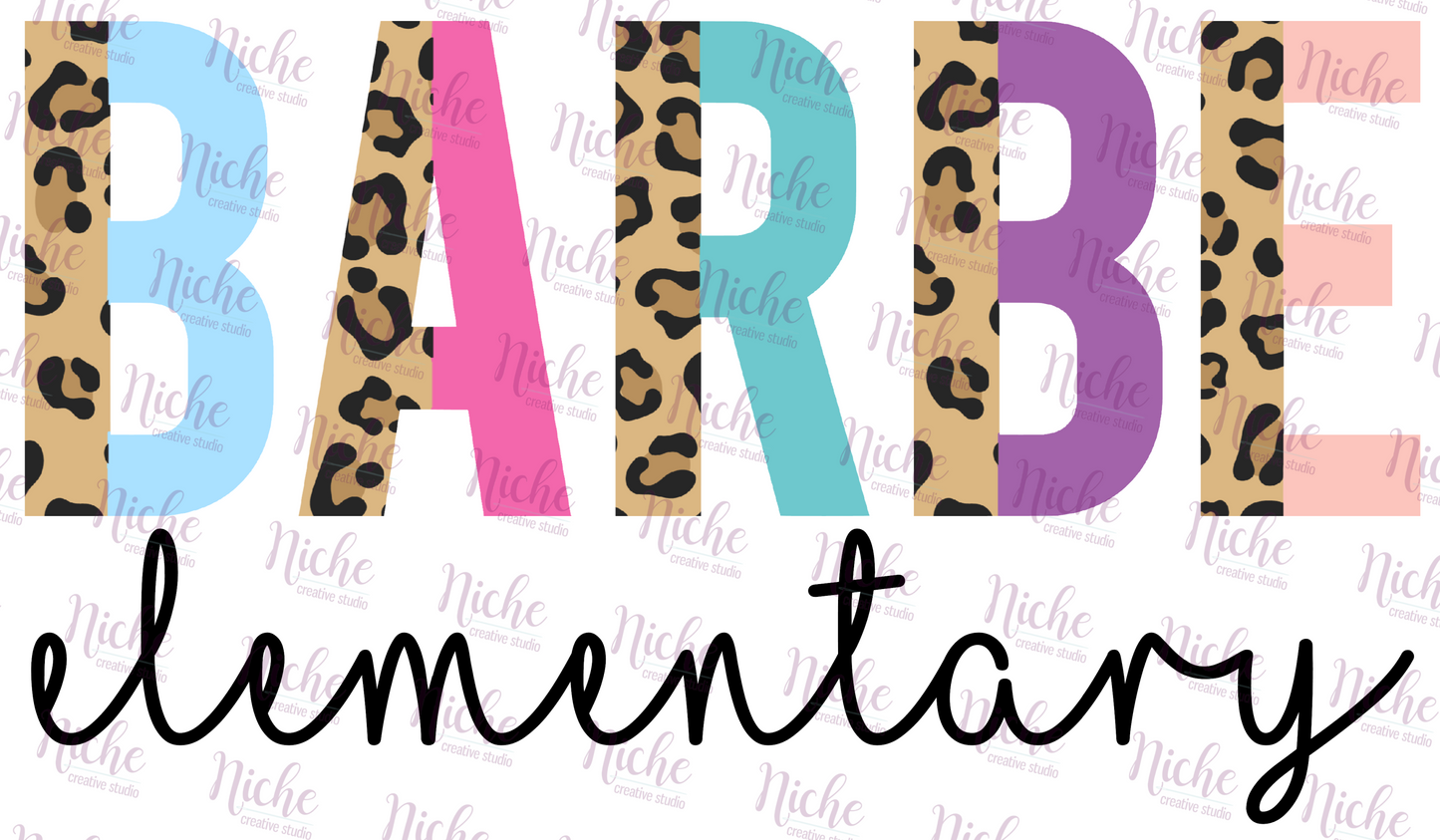- DOO649 Leopard Barbe Elementary Decal