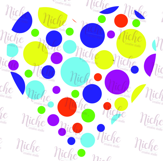 - DOT690 Heart Dot Decal