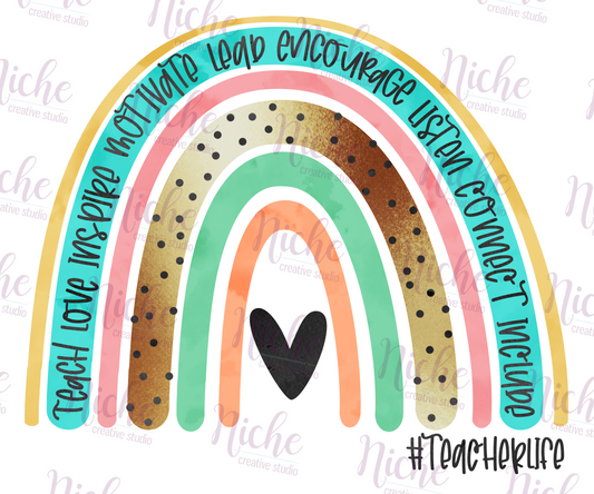 - DOT697 Dot Teacher Rainbow Decal