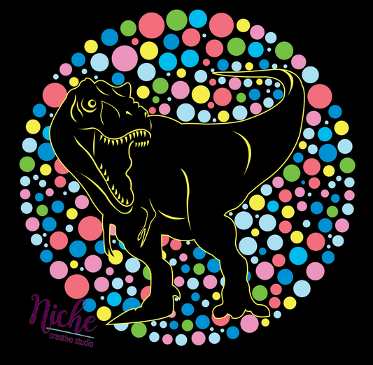 - DOT705 Circle Dino Decal