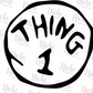 -DRS1025 Thing 1 and Thing 2 Decal