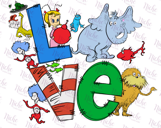 -DRS1126 Love Seuss Decal