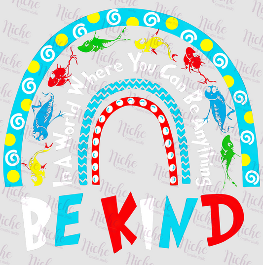 -DRS1346 Be Kind Rainbow Decal