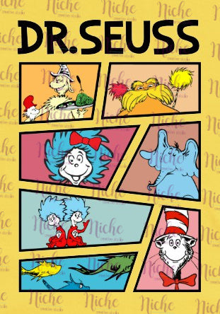 -DRS1350 Dr. Seuss Collage Decal