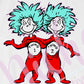 -DRS1389 Thing 1 and Thing 2 Decal