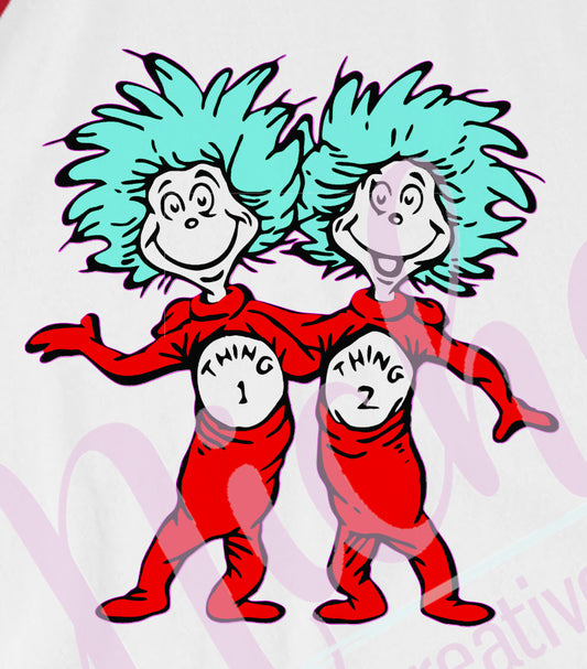 -DRS1389 Thing 1 and Thing 2 Decal