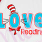 -DRS1399 Love Reading Seuss Decal