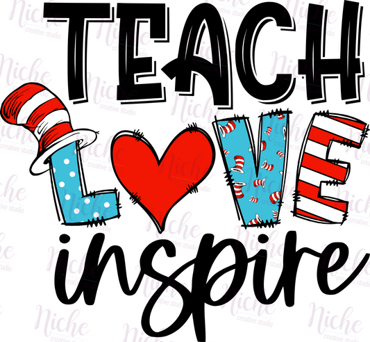 -DRS1588 Teach Love Inspire Decal