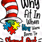 -DRS1630 Why Fit in Puzzle Pieces Decal