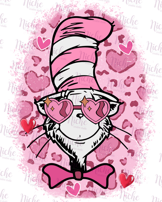 -DRS1645 Cat in the Hat Hearts Decal