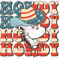 -DRS1646 Howdy Flag Decal
