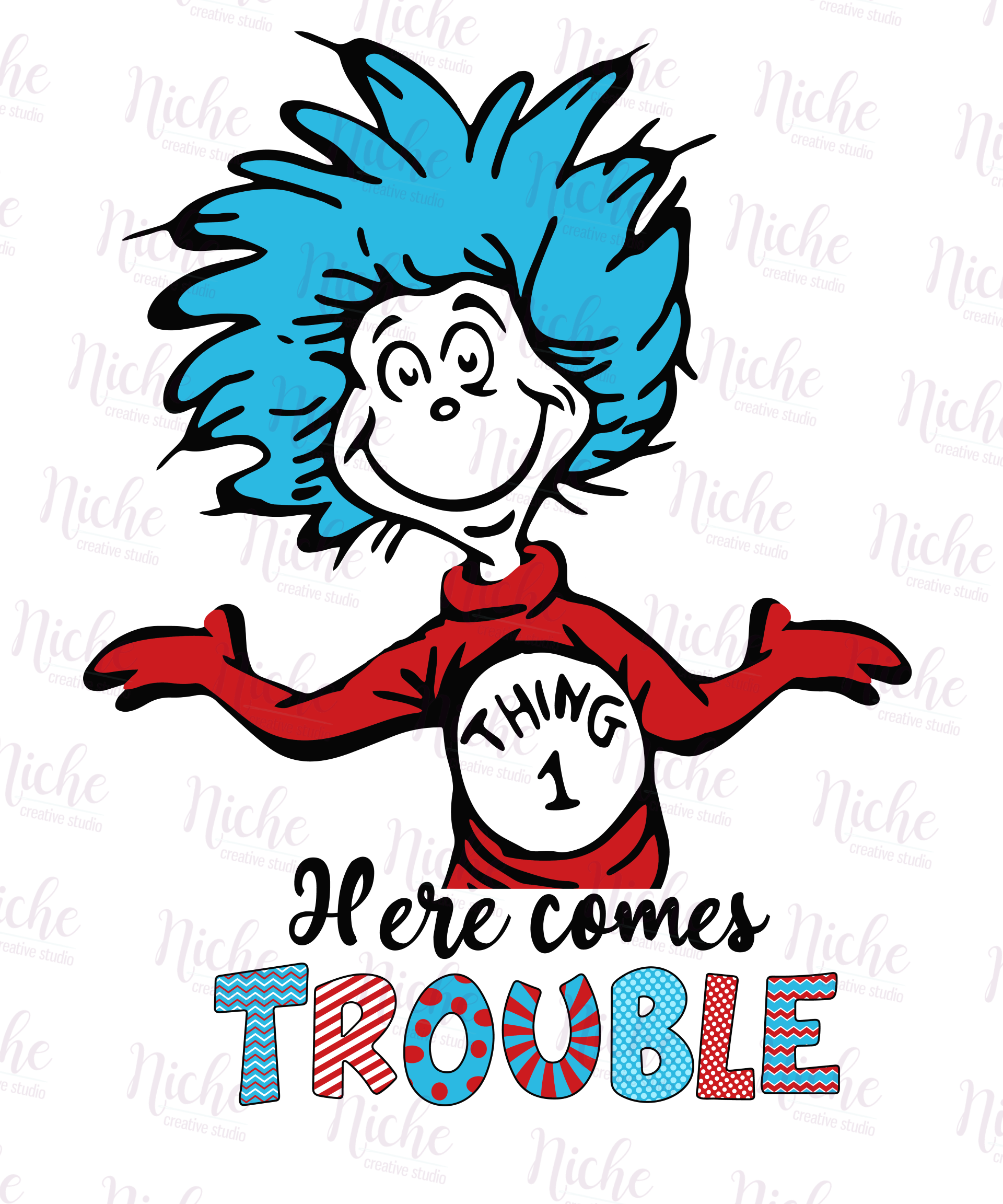 Trouble Sticker Transparent -DRS5059 Trouble Decal – Niche Creative Studio