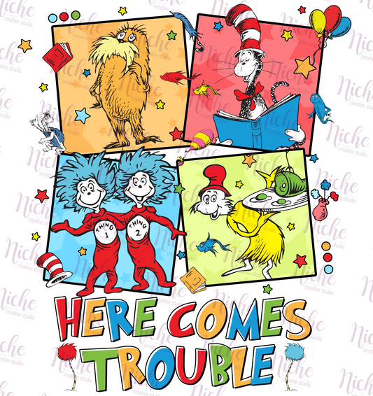 -DRS8083 Here Comes Trouble Decal