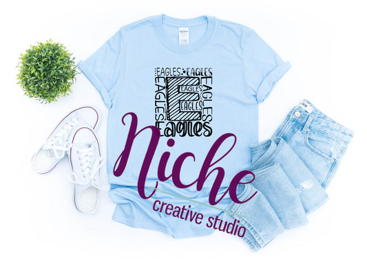 - EAG493 Eagle Typography Decal