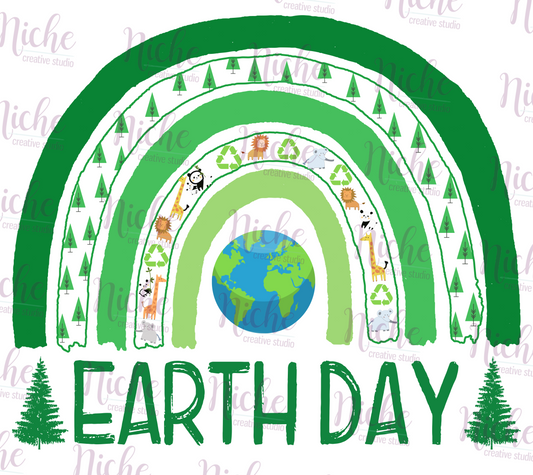 -EAR2897 Earth Day Rainbow Decal