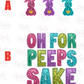 -EAS1694 Faux Sequin Easter Decal