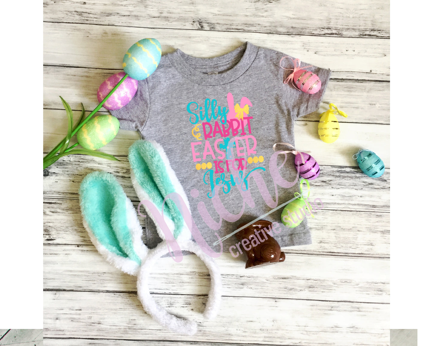 -EAS2515 Silly Rabbit Easter is for Jesus Decal