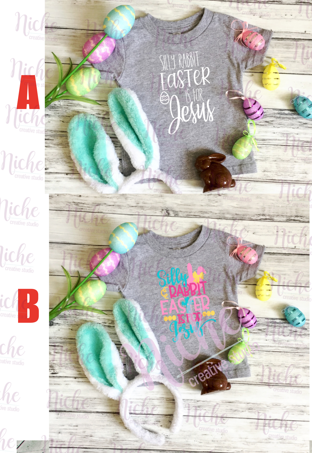 -EAS2515 Silly Rabbit Easter is for Jesus Decal