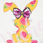 -EAS2516 Yellow Floral Bunny Decal