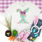 -EAS2520 Mint Floral Bunny Decal