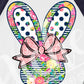 -EAS2521 Navy Bow Bunny Decal