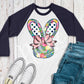 -EAS2521 Navy Bow Bunny Decal