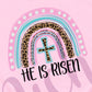 -EAS2522 He is Risen Rainbow Decal