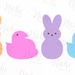 -EAS2525 Easter Marshmallow Peeps Decal