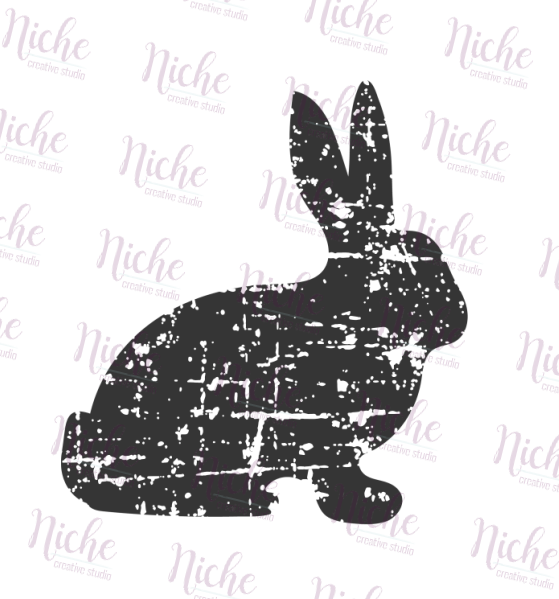 -EAS5008 Distressed Bunny Decal