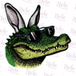 -EAS8116 Easter Alligator Bunny Decal