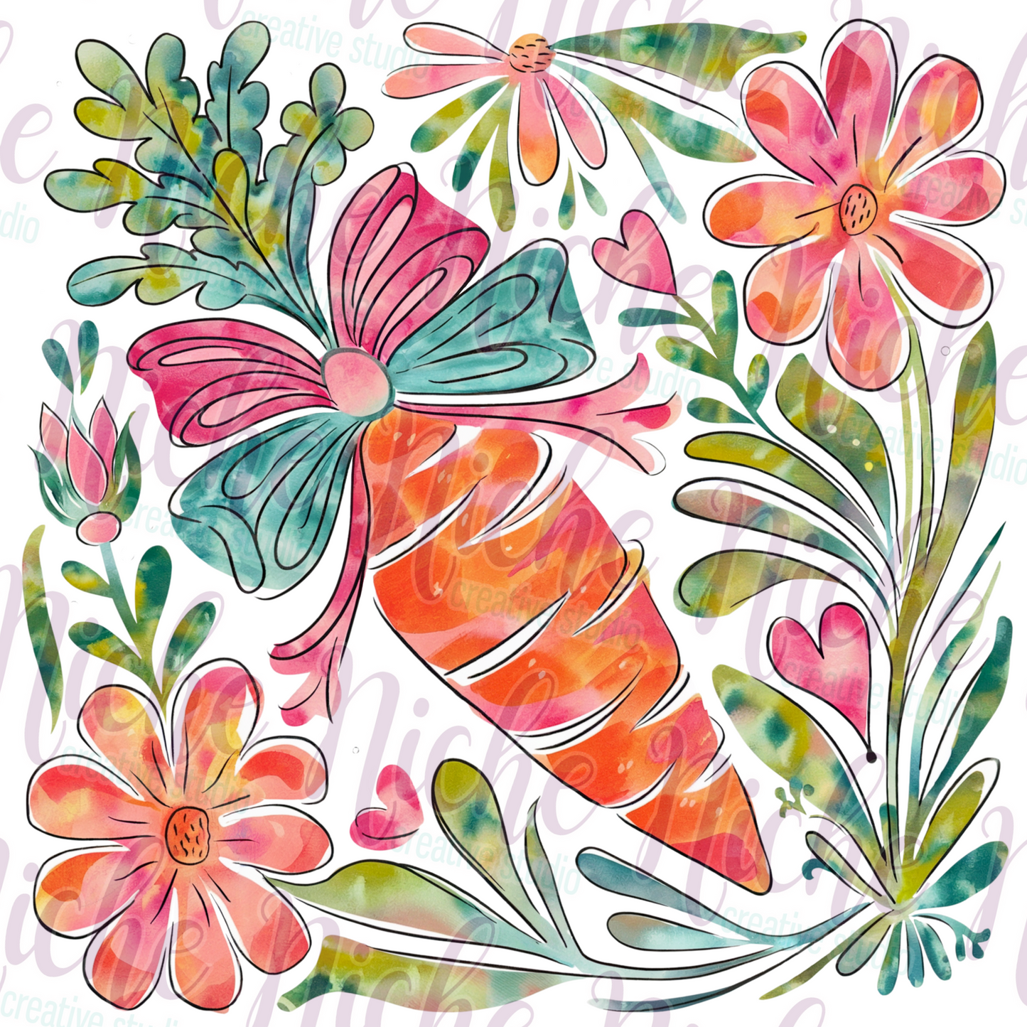 -EAS8126 Carrot Boho Decal