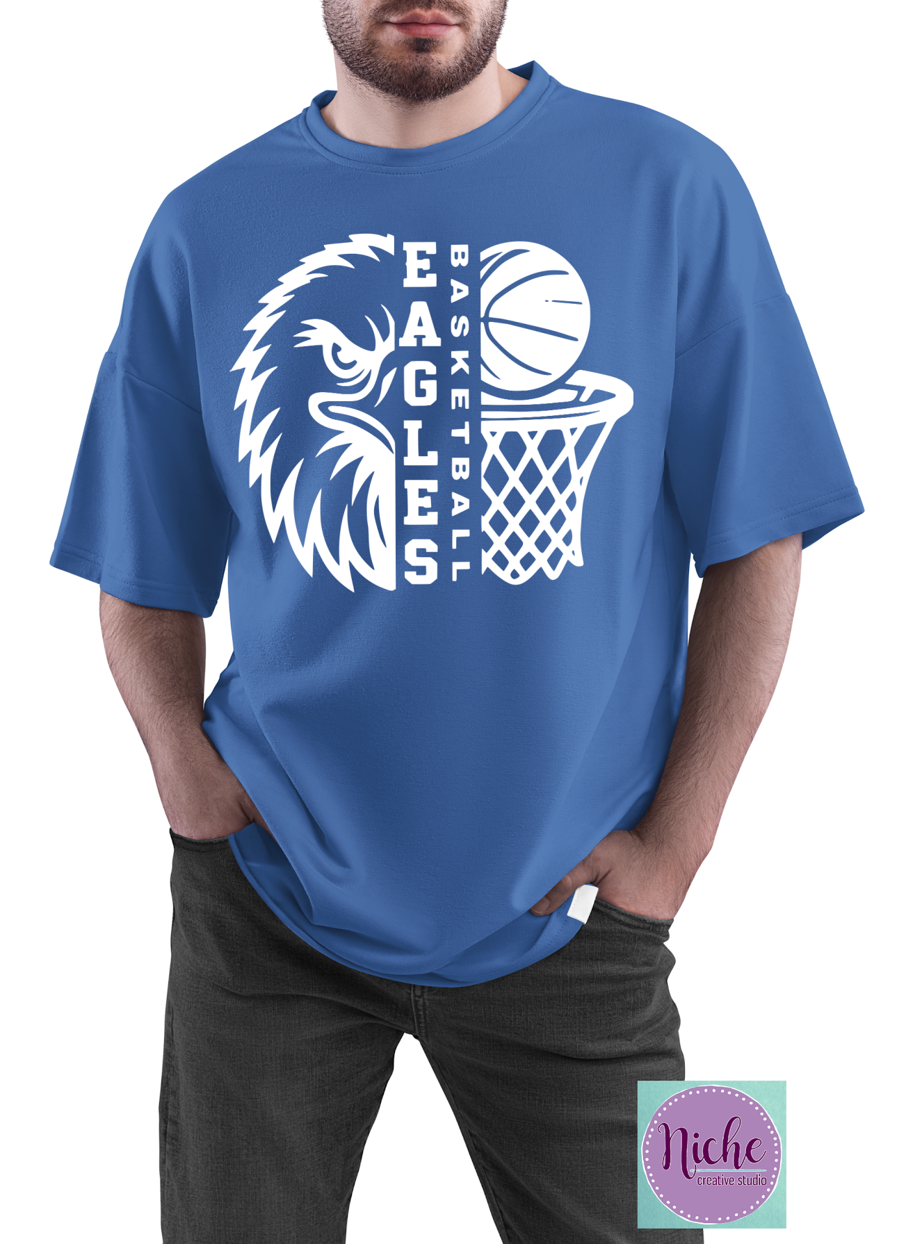 -EDS6024 Eagles Basketball Decal