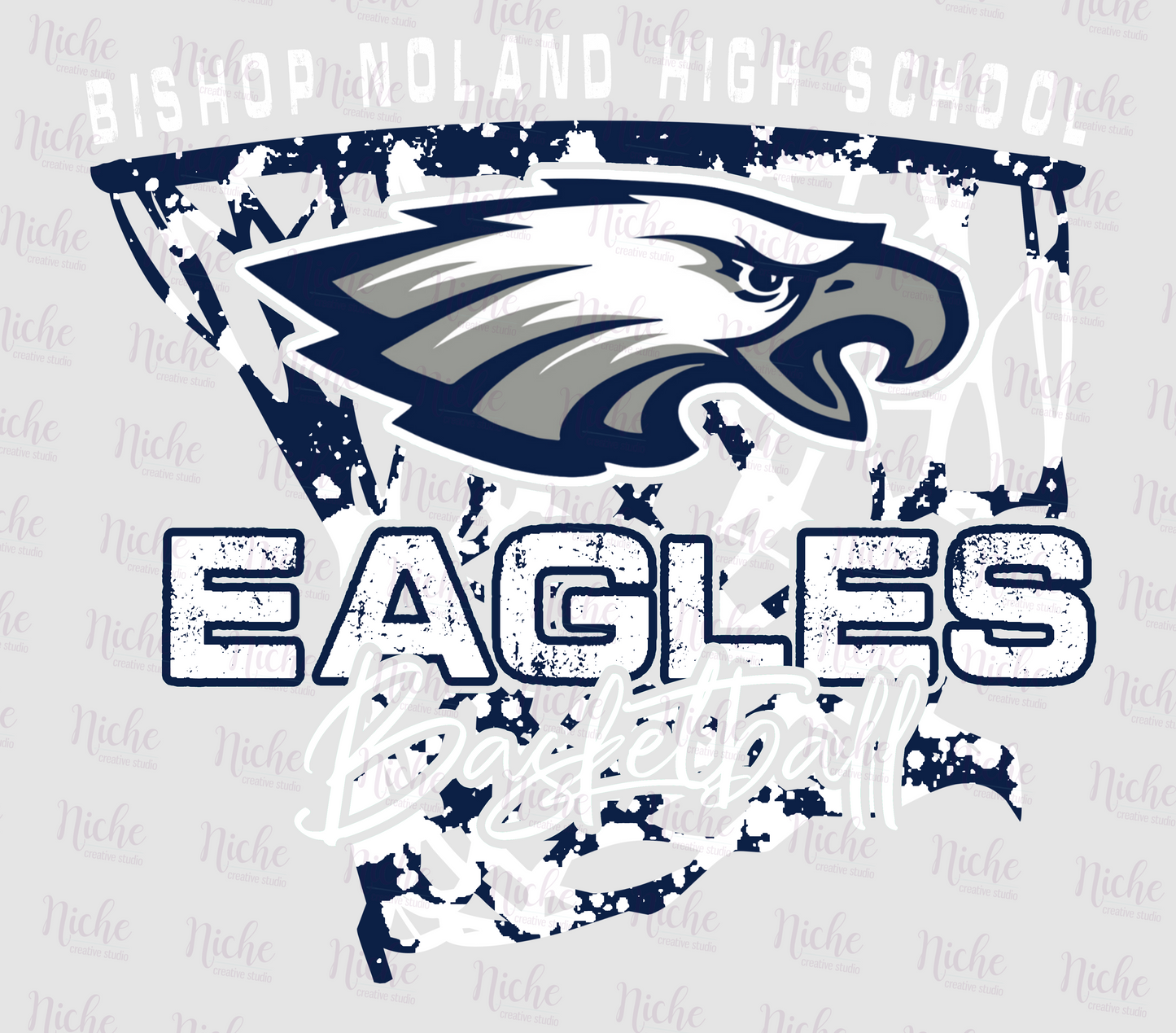 -EDS993 Bishop Noland Eagles Basketball Decal