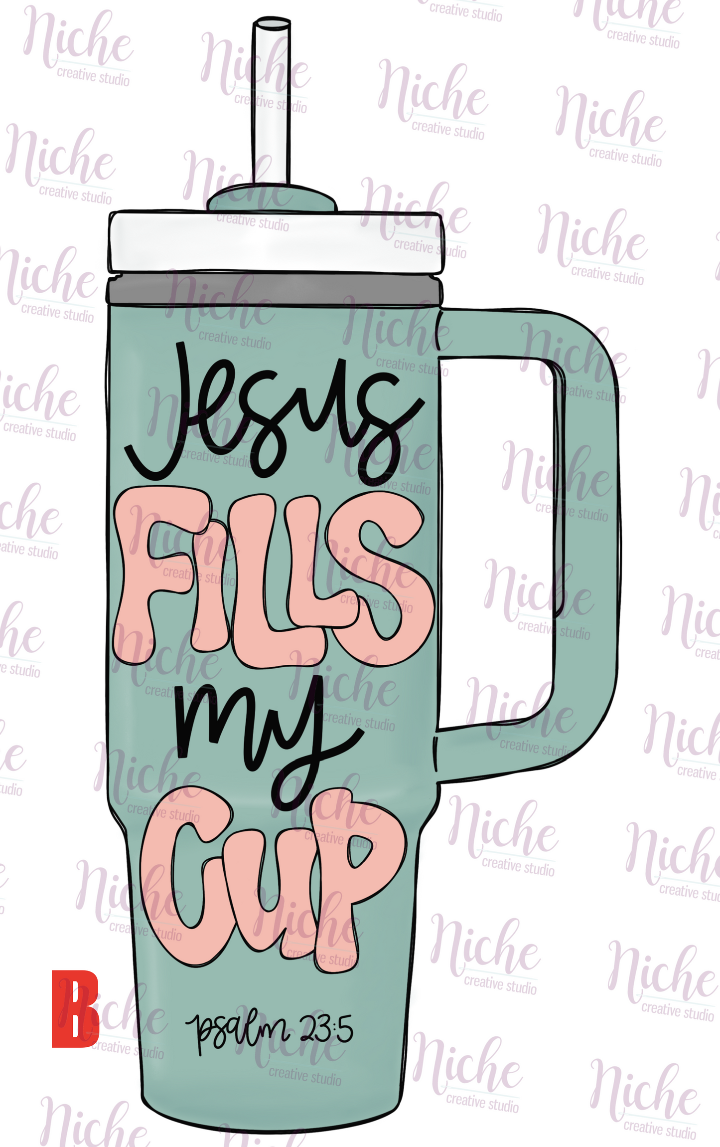 -FAI1445 Jesus Fills my Cup Decal