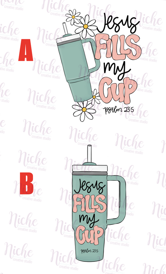 -FAI1445 Jesus Fills my Cup Decal