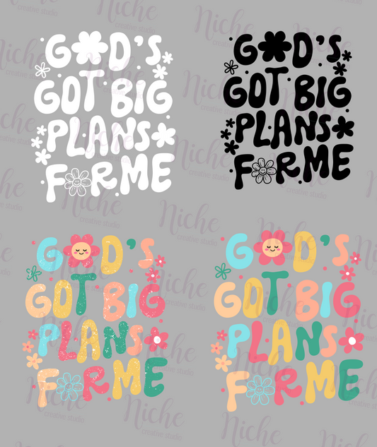 -FAI8247 Gods Got Big Plans for Me Decal