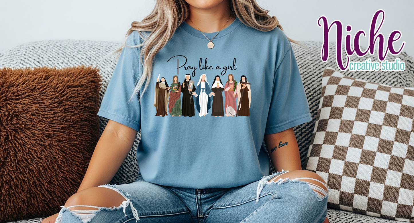 -FAI8431 Pray like a Girl Decal