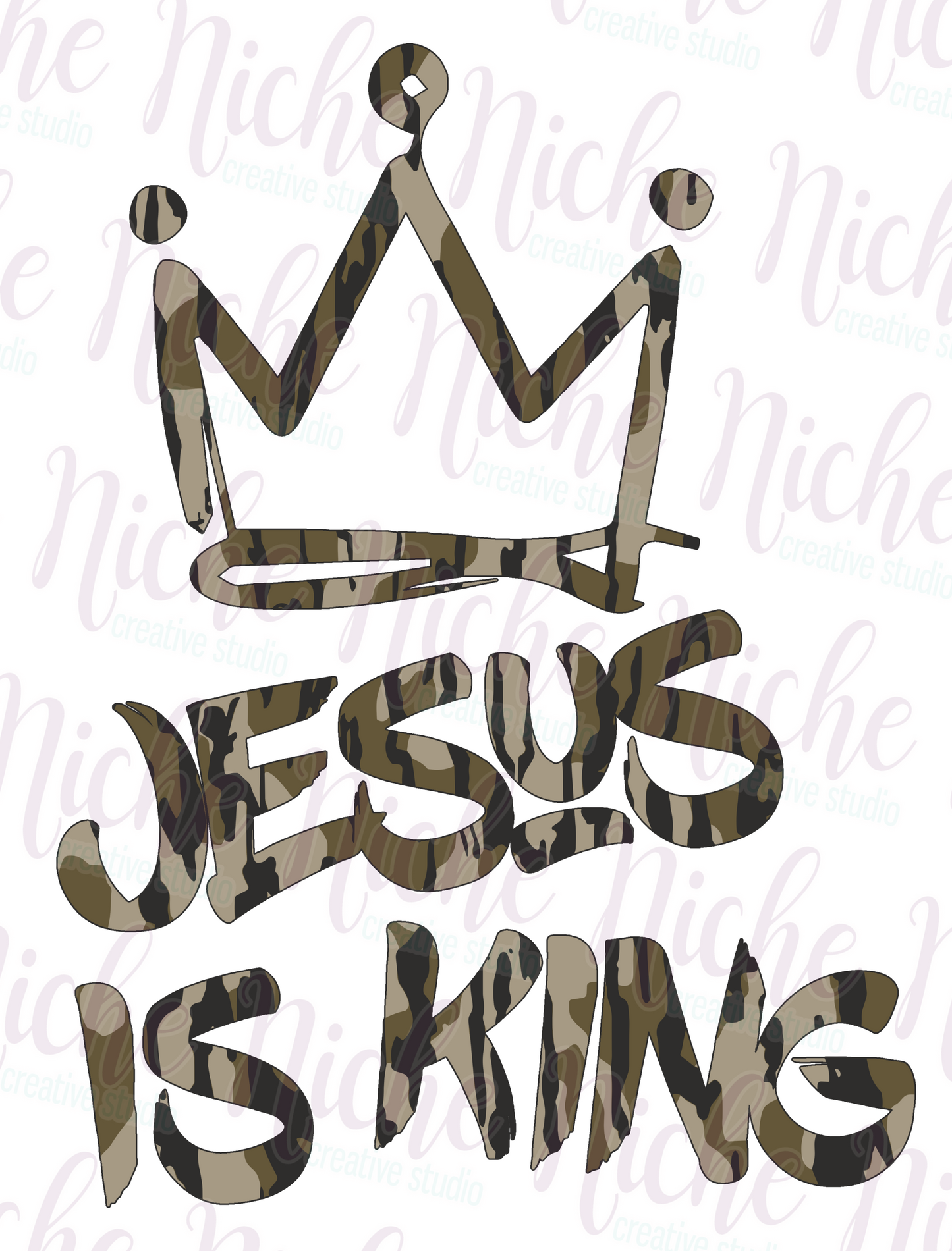 -FAI8568 Jesus Is King Decal