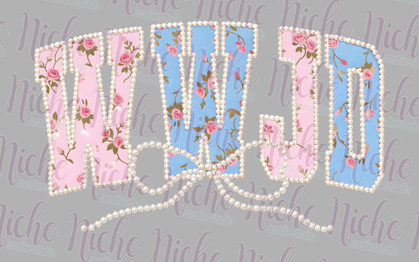 -FAI8573 WWJD Floral with Pearls Decal