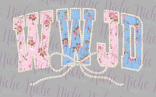 -FAI8573 WWJD Floral with Pearls Decal